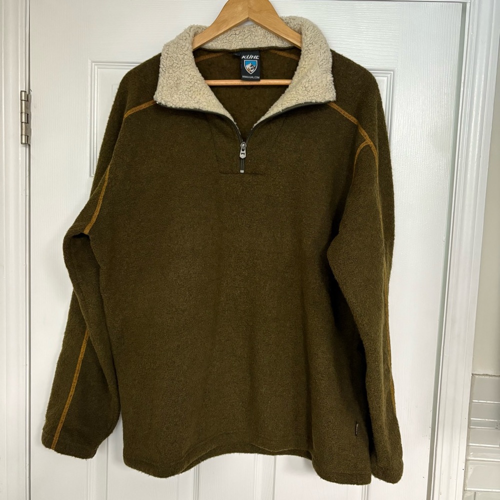 Kuhl Brown Alfpaca Fleece 1/4 Zip Pullover Size‎ XL